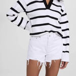 NWT Gigi Short in Luxe White Distressed Pistola Photo 0