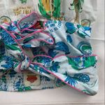 Farm Rio  size medium tiered midi cutout new Colorful Tropical Print Dress coveru Photo 3