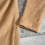 Pink Martini Long Live Ribbed Sweater Tunic Dress Womens L Mock Neck Camel Tan Photo 3