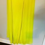 Jay Godfrey Neon Yellow Georgette Zipper Fully Lined High Slit Gown Dress Size 2 Photo 11