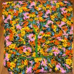 Tori Richard Honolulu Maxi Dress Floral Print Green Trim Long Sleeve Small Photo 9