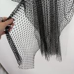 Unbranded Rhinestone Black Shawl Top Overlay Mesh Sheer Glamour OSFM Size undefined Photo 6