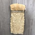 Sue Wong NWT  flower beaded lace dress style N0452 Champagne ball gown prom Photo 4