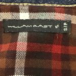 William Rast  Red Brown and White womens flannel size S Photo 4