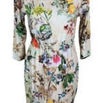 Allen Solly Floral Bird Print Midi Dress Cottagecore Garden Party Long Sleeve M Size M Photo 0