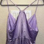 Lulus XL Lavender Purple Satin Maxi Bridesmaid Formal Black Tie Wedding Dress Photo 6