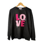 Jess Lea Love Chenille XOXO Sweatshirt Pink Valentine's Women Size Large New Black Photo 2
