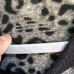 Cuddl Duds ClimateRight by  womens v-neck animal print fleece pullover gray L Photo 1