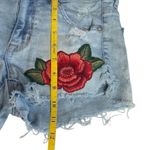 American Eagle  Super Stretch Hi Rise Shortie Embroidered Flower Jean Shorts 4 Photo 6