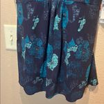 New L.L. Bean Women’s Tankini Top Navy Blue Sea Glass Soft Drape Size 16 NWT Photo 3