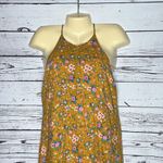 Everly NWT Size S Floral Print Cut-Out Crochet Trim High Neckline Dress Photo 1