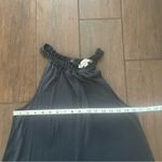 Loft  Sandwashed Black/Dark Gray Ruffle Halter Flounce Dress sz M Photo 2