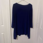 American City Wear Women’s 3/4 sleeve Blouse Top Shirt 3X Color Blue Round Neck Photo 6