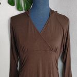Beach Star Brown Swim Cover Up Hoodie Dress Size M Photo 1