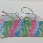Revolve Superdown Laurena Tie Front Top in Pink Multi Tie Dye Strappy Crop Top S Photo 6