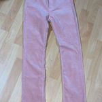 Rebecca Taylor Mauve/Blush Pink La Vie Velvet Like Skinny Cropped pants size 24 Photo 3