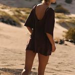 Free People #38 NWT Hot Shot Tee Romper in Dark Espresso Photo 1