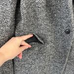 Banana Republic Olinda Oversized Italian Herringbone Blazer Grey Sz S Photo 6