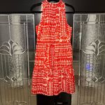 Joy Joy  Tiered Trim Halter Dress in Red Rowan Size Small Photo 4