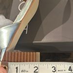 Loft NIB  Metallic Silver Block Heel Sandals Sz 7.5 Photo 4
