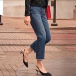 Eileen Fisher Eileen FisherJeans Raw Hem Stretch Organic Cotton Medium Wash Denim Size 6 Photo 1