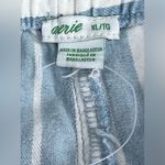 Aerie Women's Size XL Light Blue White Striped Drawstring Waist Boho Shorts Photo 4