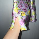Floral Butter Yellow and Lavender Satin Nightgown Slip Dress Lingerie Chemise Purple Size undefined Photo 6