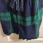 Aerie Blue and Green Plaid Sleeveless Jumpsuit with Tie Waist Photo 3