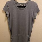 Athleta Gray Ruched Knit T-Shirt Dress Size Medium Photo 2