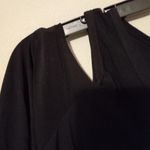 pinc XL Front Zip Cold Shoulder Long Sleeved Tunic Top Black Photo 5