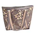 Lululemon  Large Tote Bag Floral Gray Vinyl & Tote Shopping Bag Lot Photo 5