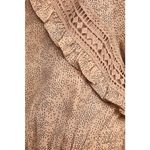 Lulus Lulu’s Kiss Me Goodnight Tan Polka Dot Ruffled Long Sleeve Mini Dress Photo 3