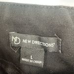 New Directions Size Large‎ Pants Black Pull On Front Pleated Business Workwear Photo 3