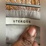 Uterque Feathered Fringe Button Up Maxi Skirt Western Size 28 Rare Designer Silver Size M Photo 7