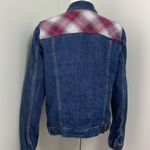 Gap X Pendleton icon denim jean jacket with plaid detail ladies medium Photo 6