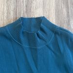 White House | Black Market Teal Long Sleeve Dress Ribbed Mini Mock neck Photo 6
