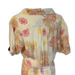 Free People | Hawaiian Floral Print Mini Dress Short Sleeve Empire Waist Large Photo 5