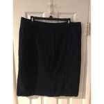 Talbots  Woman Navy Blue Eyelet Skirt Women's 16 100% Cotton Zip At Back G2 Photo 6