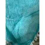 Ranee's Teal Blue Boho Embroidered Pom Photo 5