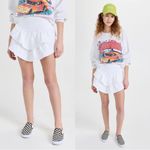 MOTHER Denim MOTHER • The Ruffle Mini Skirt white stretch denim Fairest Of Them All Photo 2