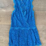 Free People heart in two lace blue sheer mini dress Photo 2