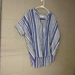 Madewell Courier Button-Back Shirt in Hinsdale Stripe Women’s Small Linen Blend Photo 4