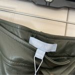 Antonio Melani Morgan Culotte High Rise Wide Leg Cropped Green Leather Pants NEW Photo 6