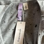 Francesca's Francesca’s Gray Distressed Cold Shoulder Ruffle Sleeves Cutout T-Shirt M NWT Photo 6