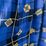 Vintage Pleated Atlantic Star Plaid Luxe Print Midi Skirt size S/M 6/8 small Photo 6