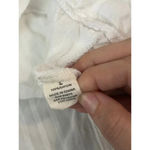 Love Note Love Notes SZ Large White Lightweight Shirt Crop Top‎ V-Neck Collared Photo 3