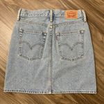 Levi's Levi’s Sz 25 Skirt Blue Jean Denim A Line Ridged Flat Front Short Mini Women’s Photo 10