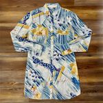 Vintage 90s/Y2K Kit Cornell Western Pearl Snap Button Shirt Dress Multi Size 6 Photo 0