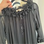 Victoria's Secret Vintage gold label Victoria’s Secret 90’s black sheer mini slip dress ruffled M Photo 6