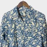 L.L.Bean Blue Paisley Corduroy Button Down Shirt Women’s XL Photo 2